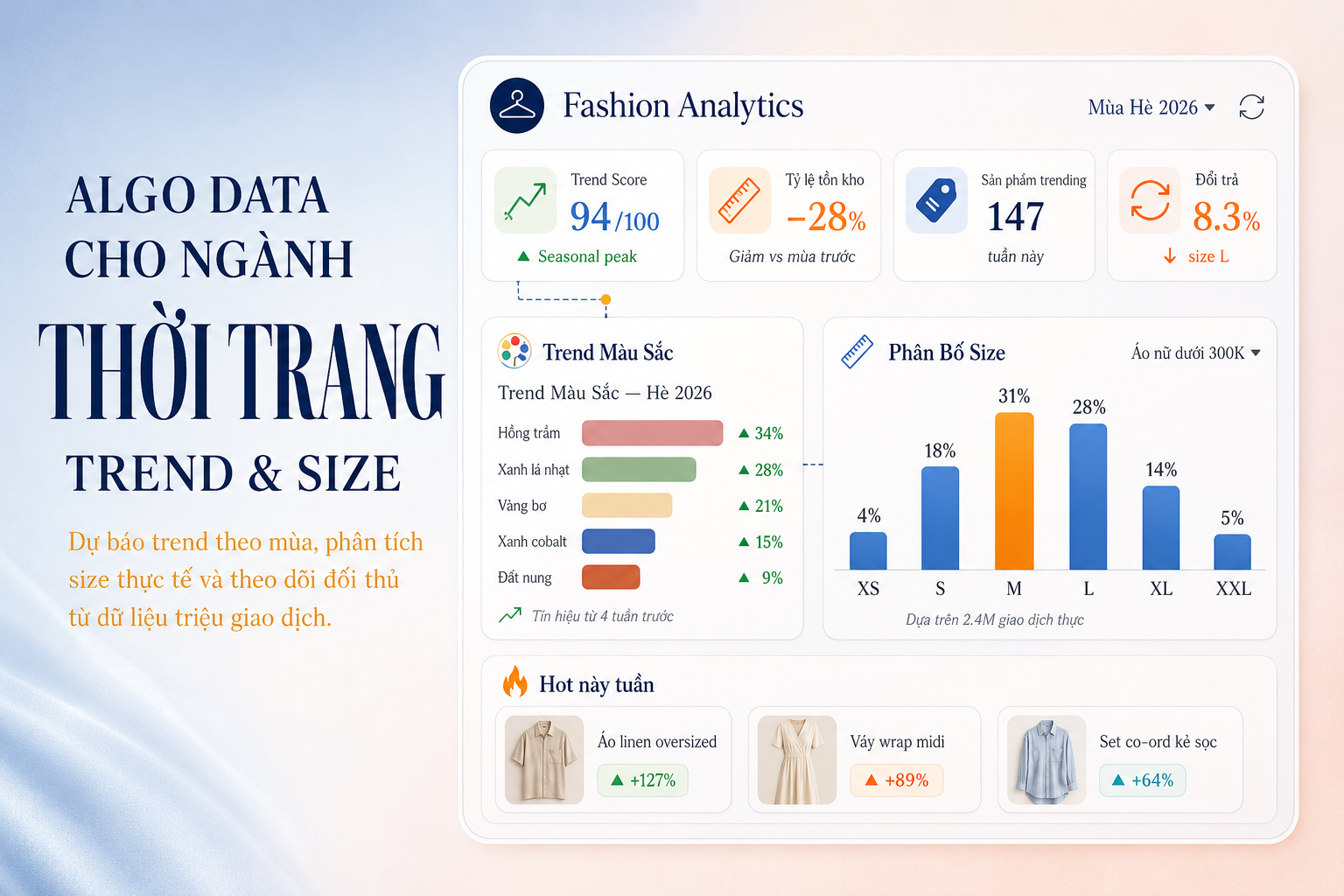 Algo Data cho ngành thời trang: Phân tích trend mùa và size